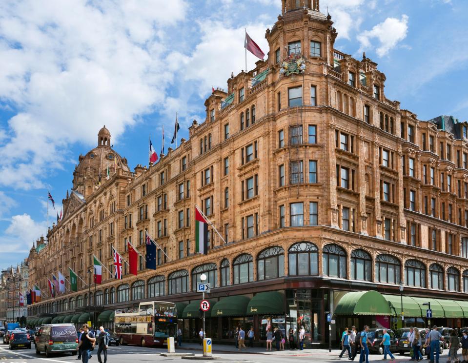  Riders targeted a shopper outside Harrods on Monday spraying him with suspected corrosive