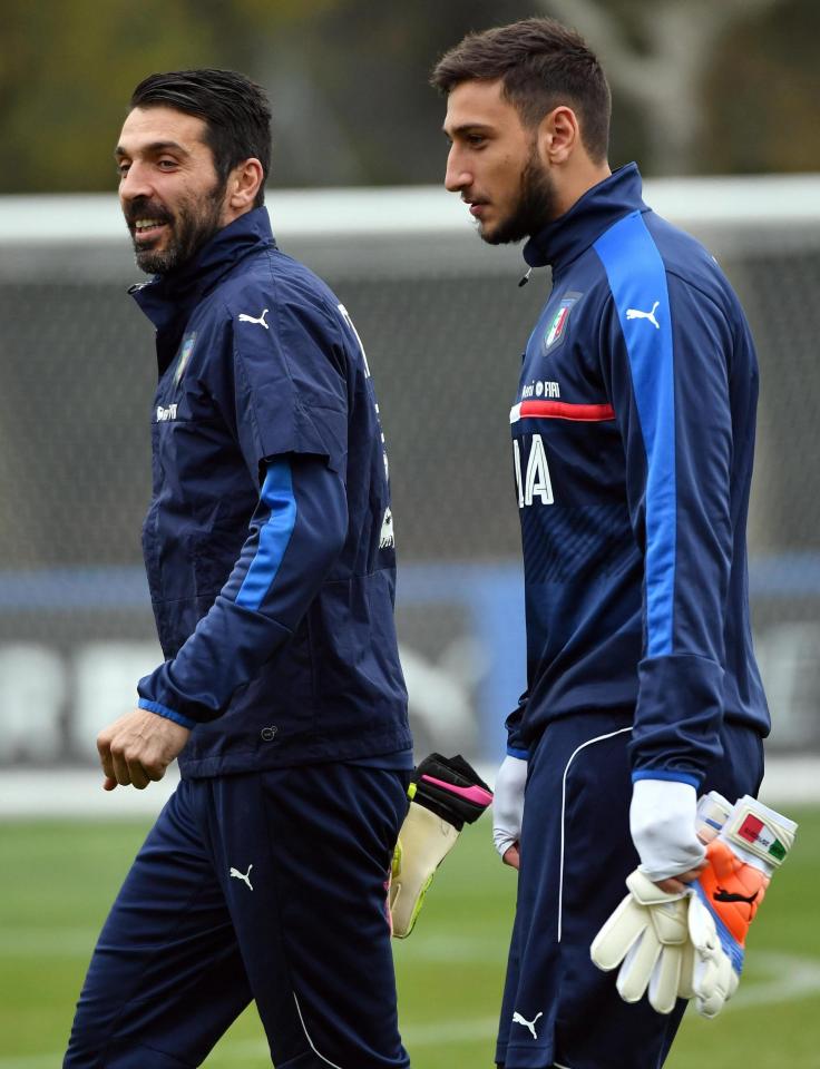 Gianluigi Donnarumma is considered a replacement for Gianluigi Buffon in Italy