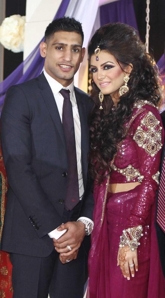 A picture of Amir and Faryal from their engagement party in 2012