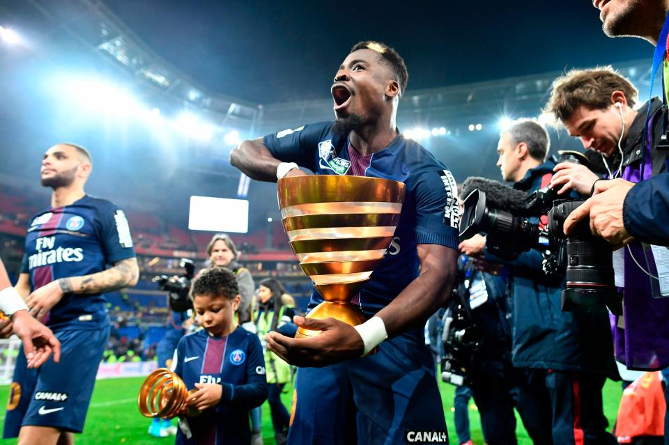 Spurs will hope Aurier, seen with the French Cup, can help them to silverware