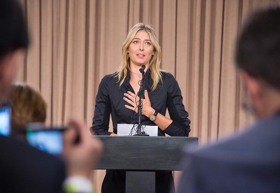  A recently banned substance was found in Maria Sharapova's bloodstream