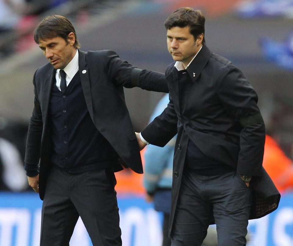 The duo on the Wembley touchline for an FA Cup semi last season