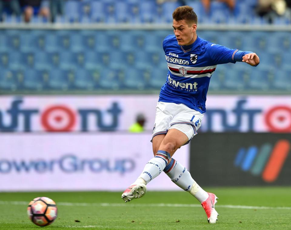  Schick scores during a Serie A game against Crotone last season