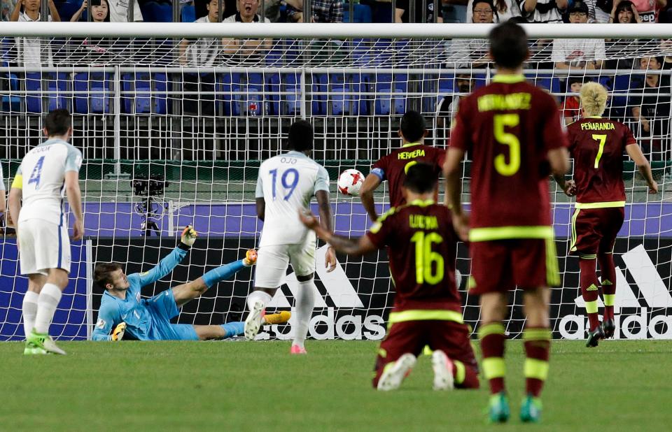 Woodman saved a penalty in the Under-20 World Cup final