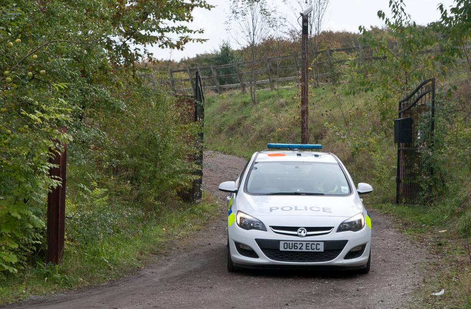  Police sealed off the area around the farm