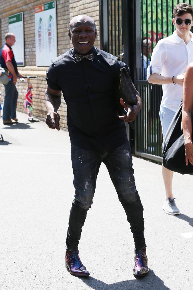  Eubanks, also 50, pictured attending the tennis in Wimbledon last month