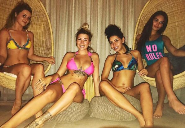  Emma-Jane and her Love Island mates Tina Stinnes, Olivia Buckland and Cara De La Hoyde