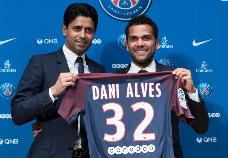 PSG president Nasser Al-Khelaifi is trying to woo Neymar after Dani Alves' arrival