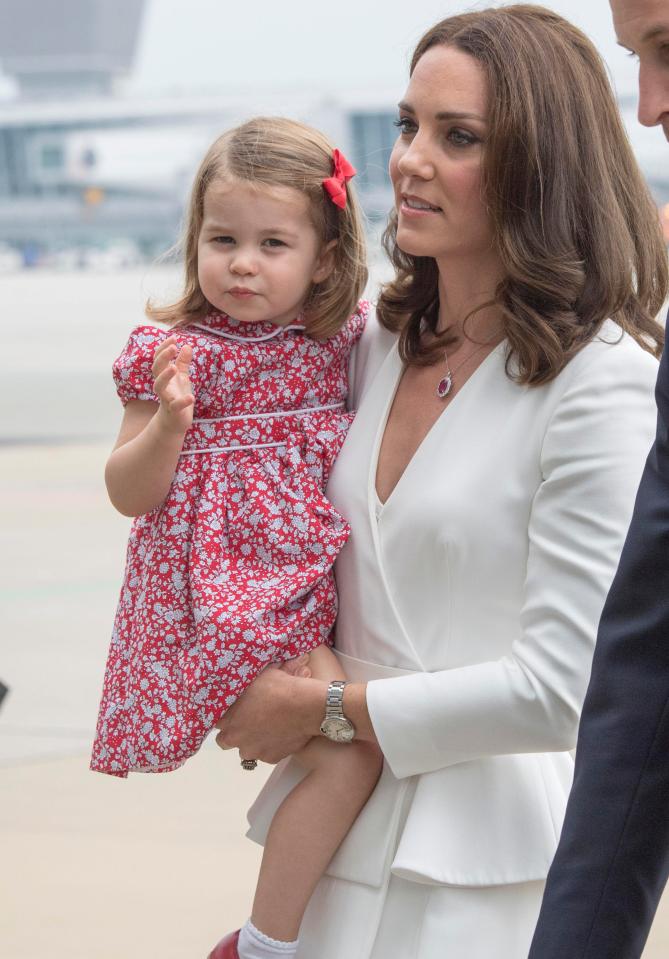  Charlotte was recently pictured with her mother, The Duchess of Cambridge, at Warsaw's Chopin Airport