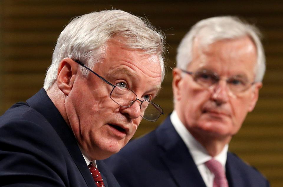  David Davis said Michel Barnier is getting annoyed with Britain over Brexit 'divorce bill'