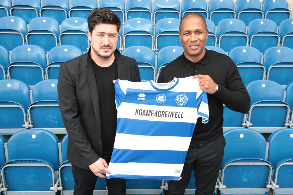 Les Ferdinand and Mumford and Sons singer Marcus Mumford are holding a charity football match