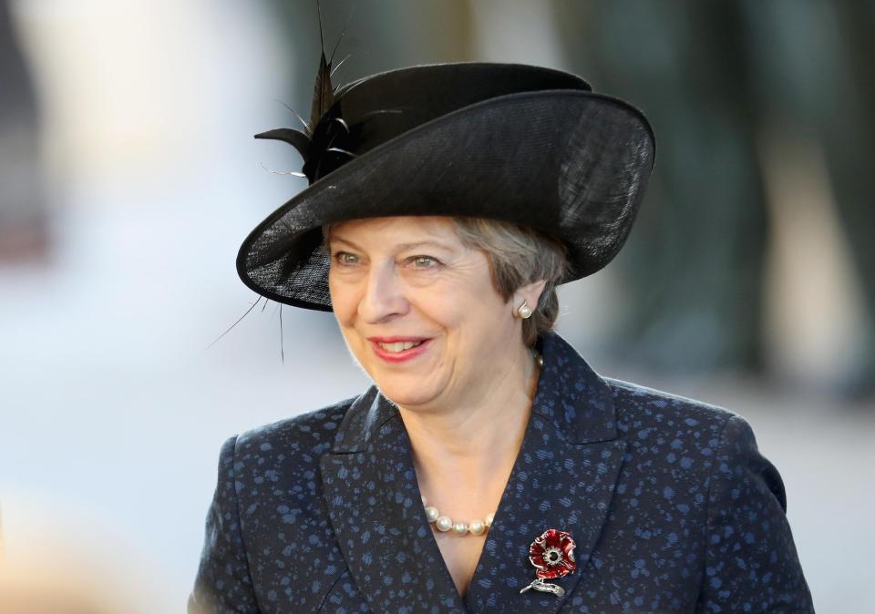 Prime Minister Theresa May at the Last Post ceremony last week