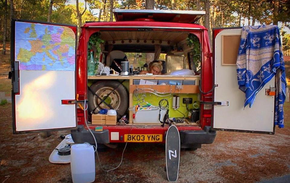  The couple have been living in the van for the last few months while they travel across Europe