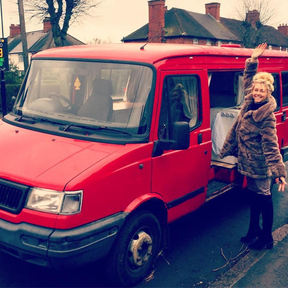  A British woman and her Australian boyfriend are touring Europe in a converted post van named Pat