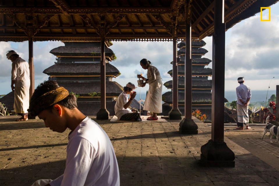  On the island of Bali, Besakih Temple has been known to locals as the 'Mother Temple' for more than a thousand years, where Hindu Balinese often visit to pray, make offerings, and take blessings from pemangku (priests)