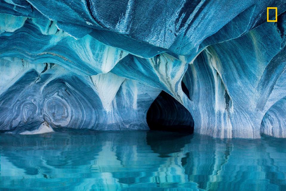  The marble caves at Torres del Paine National Park in Patagonia