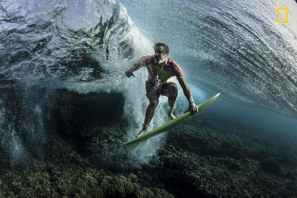  The professional surfer Donavon Frankenreiter, captured at Cloudbreak in Tavarua, Fiji