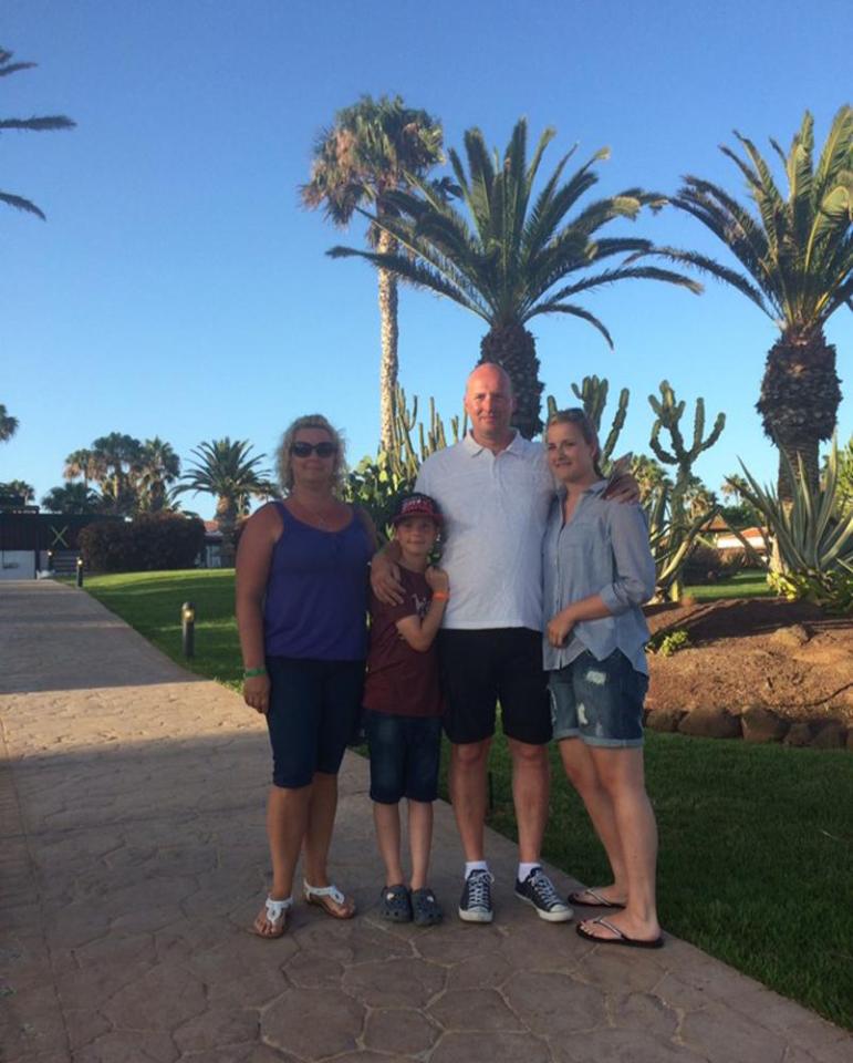  Clare, pictured with her husband Matthew and kids Ben and Chloe