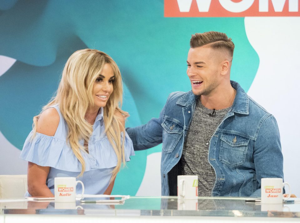  Chris and Katie got on well during his appearance on Loose Women