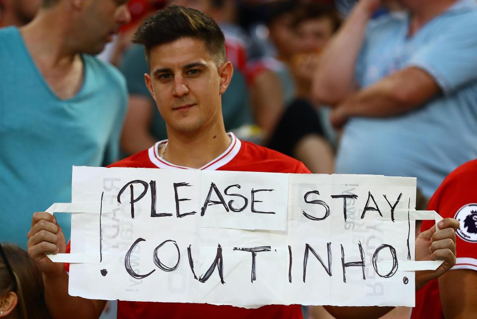 Liverpool fans have been pleading with Coutinho to snub Barca