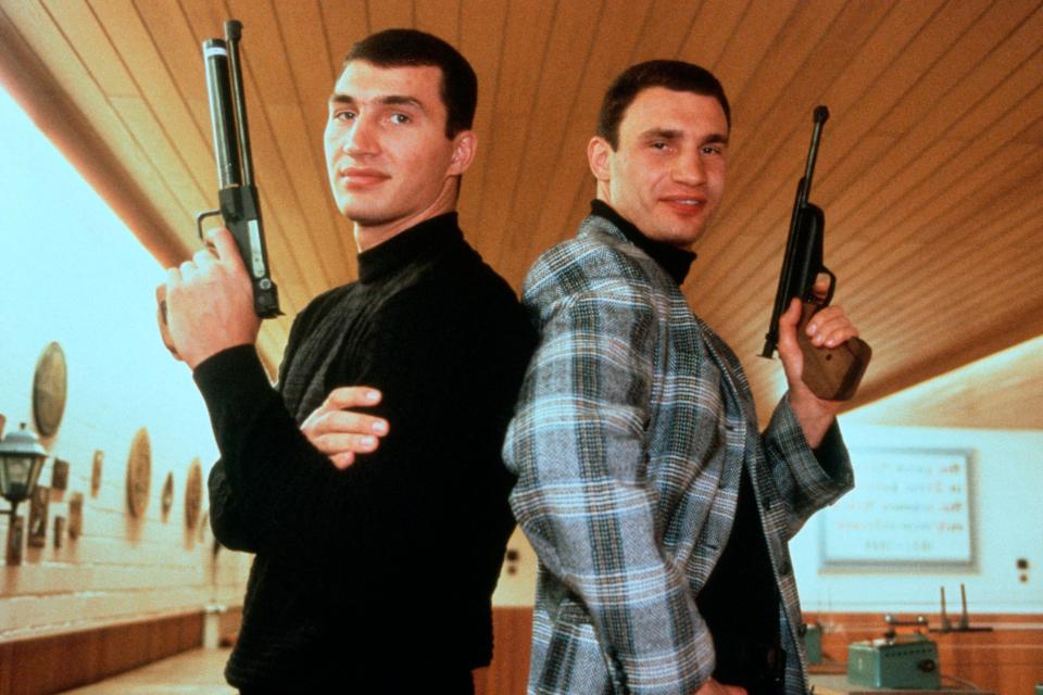  Waldimir (left) posing with brother Vitali in Hamburg, 1999