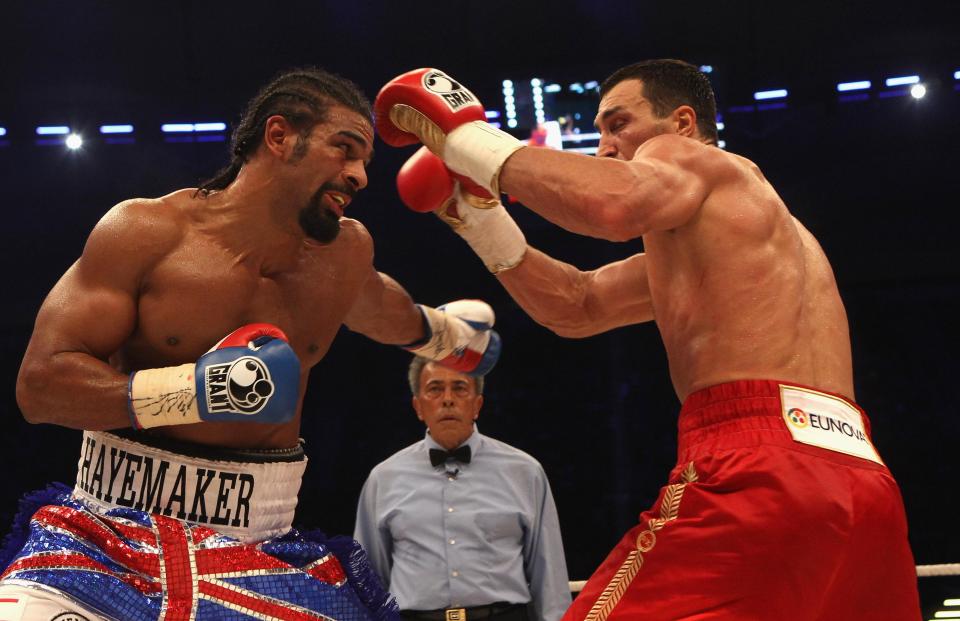  Klitschko beat David Haye via a unanimous decision in Hamburg in 2011