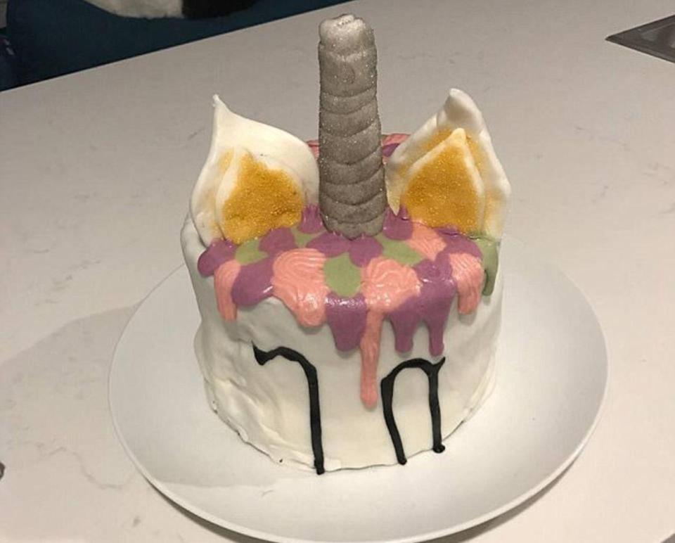 Lucie Dixon had a shocker when she crafted her daughter's unicorn birthday cake