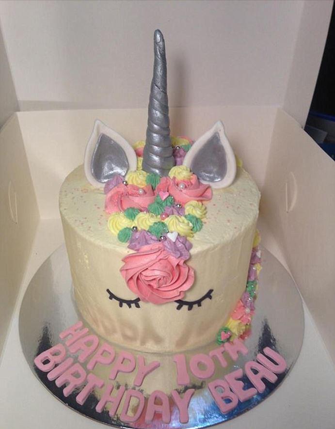 Lucie eventually contacted a professional cake maker who overhauled the icing - and the horn