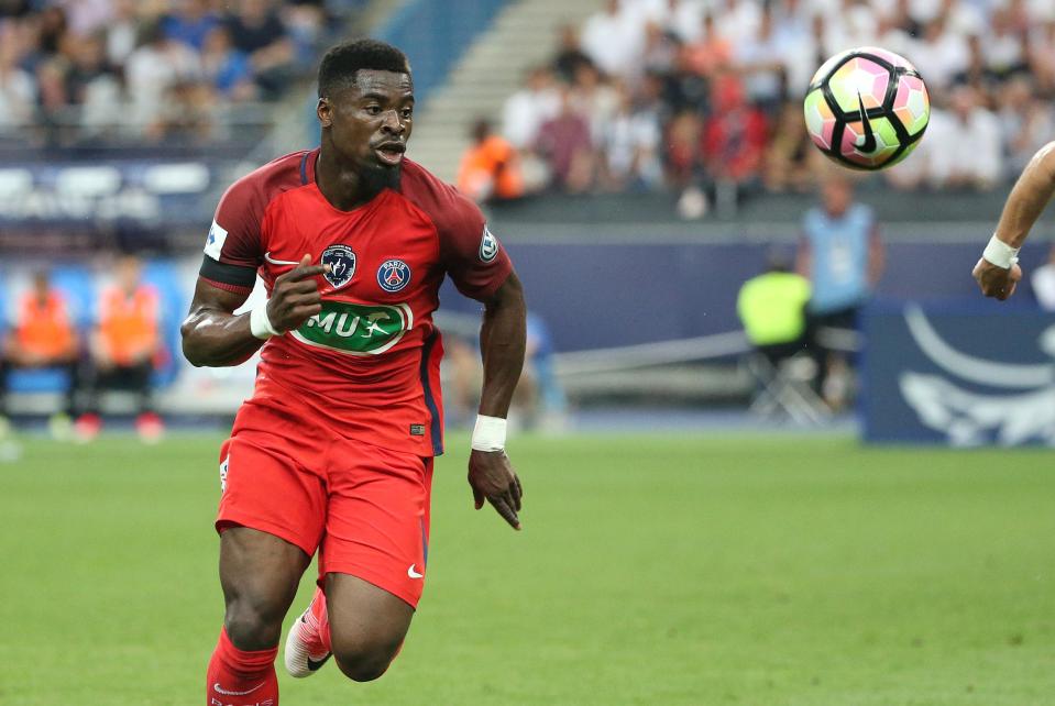  Serge Aurier is currently being held back by his work permit