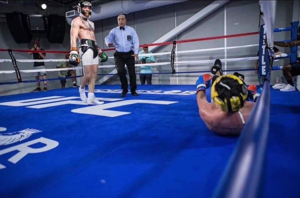  Paulie Malignaggi was unhappy with an image of him shared on social media showing him knocked down on the canvas