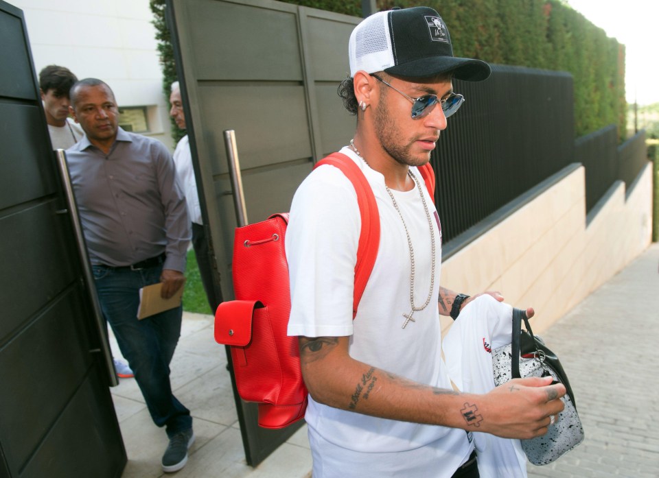 Neymar left his house in Barcelona before completing his move to Paris Saint-Germain