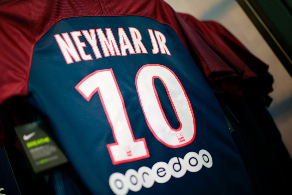 Fans have been snapping up £140 Paris Saint-Germain shirts with Neymar's name on the back