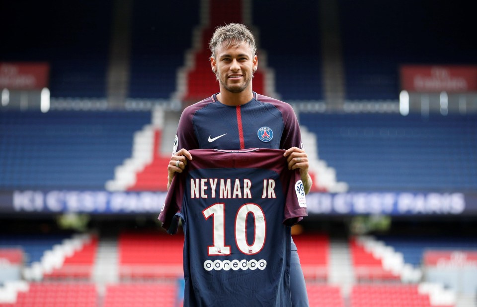 The French giants unveiled the Brazilian forward on Friday morning