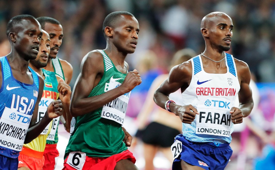 Mo Farah stayed composed despite a series of breaks from his opponents