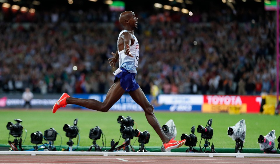 Mo Farah savours his moment of glory in front of an ecstatic home crowd