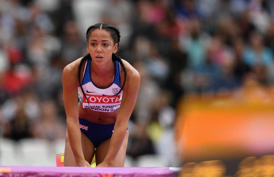 Katarina Johnson-Thompson failed to clear 1.80 metres in the high jump