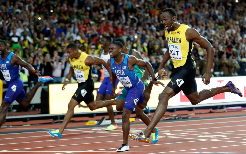 Usain Bolt was just beaten into third by Justin Gatlin and Christian Coleman