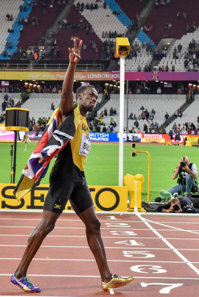 Bolt waves goodbye after his final individual rave before retirement