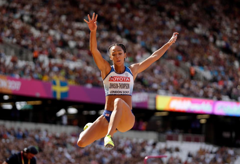 Katarina Johnson-Thompson moved up to third with a good showing in the long-jump