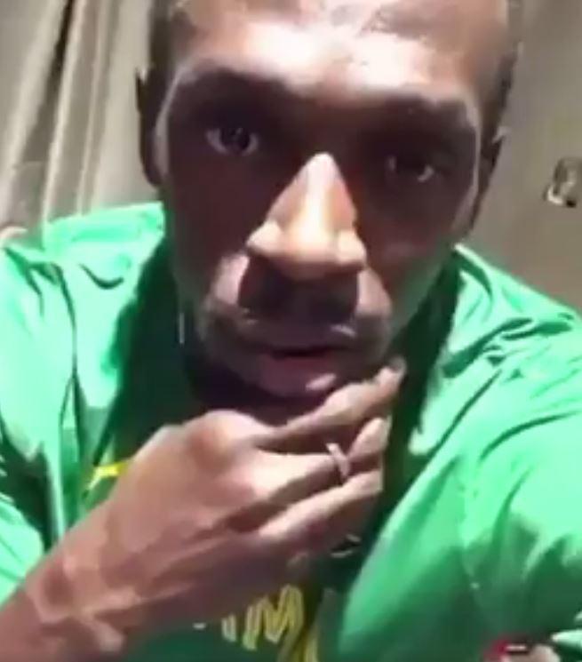 Usain Bolt posted a video to his fans in the early hours after defeat in the 100 metres final