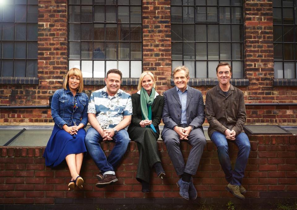  The cast of the Cold Feet are all smiles as they pose on set ahead of the upcoming latest series