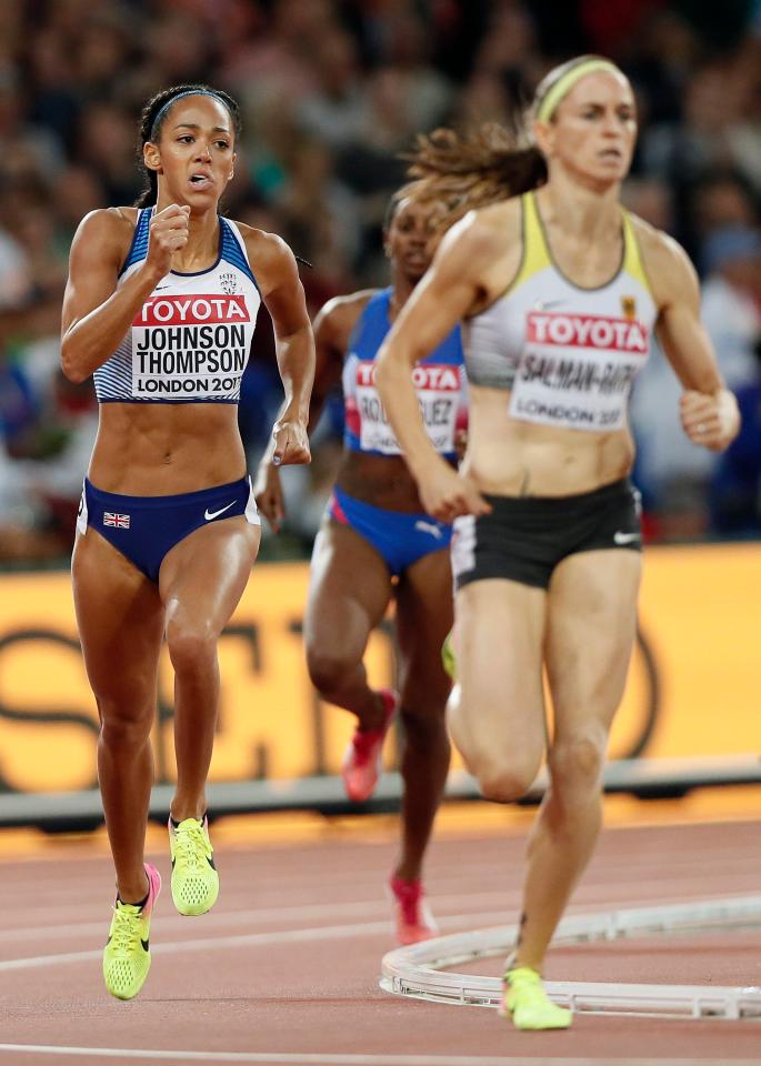 Johnson-Thompson ran a season's best in the 800metres but it sill wasn't enough