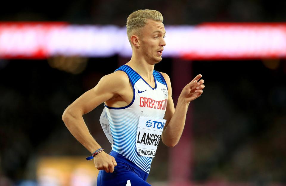 Kyle Langford scorched into the world 800 metres final with a thrilling semi-final run