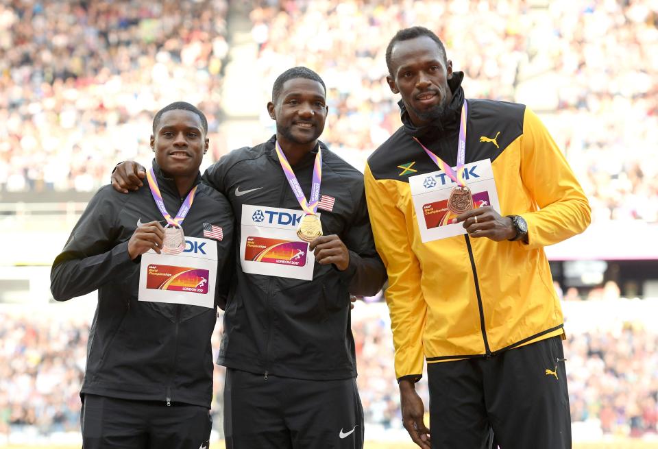 Usain Bolt was forced to settle for bronze in his final individual race