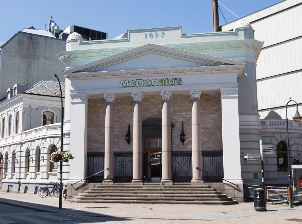  This Maccies in Kristiansand, Norway, is housed in a former bank