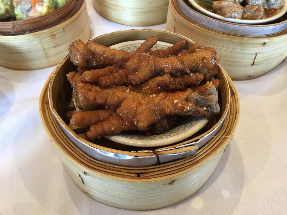  Traditional Chinese dim sum chicken feet are a delicacy in China