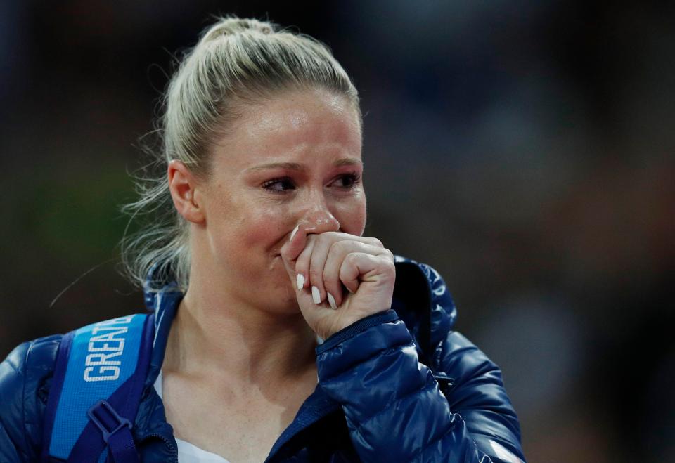 Sophie Hitchon was in floods of tears as she failed to win a World Championships medal