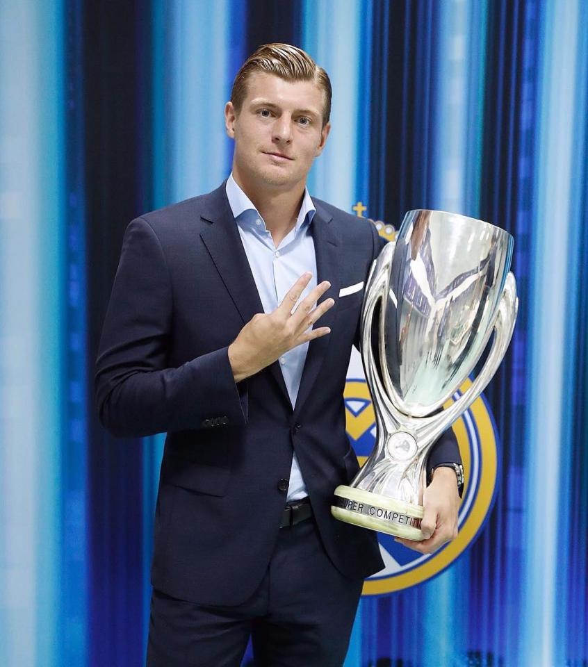  Toni Kroos helped lead Real Madrid to Super Cup glory on Tuesday night