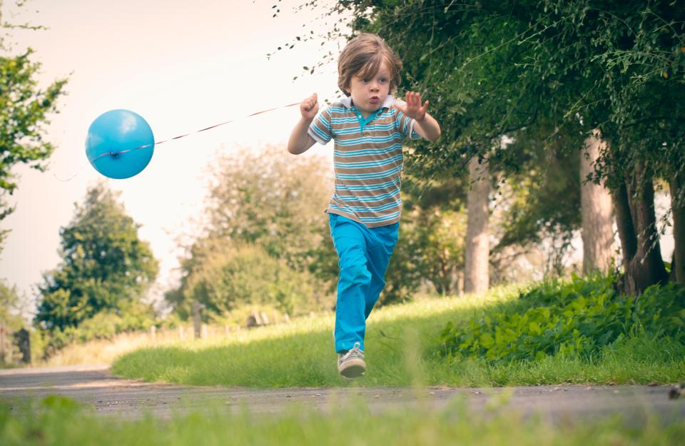  By tying a balloon to a child's wrist they are also easier to spot in busy places