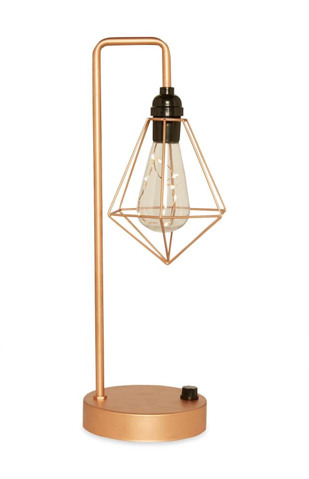  This stunning copper desk lamp from Primark costs just £8